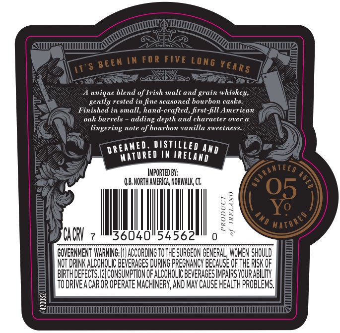 TABC label artwork for The Dead Rabbit Irish Whiskey