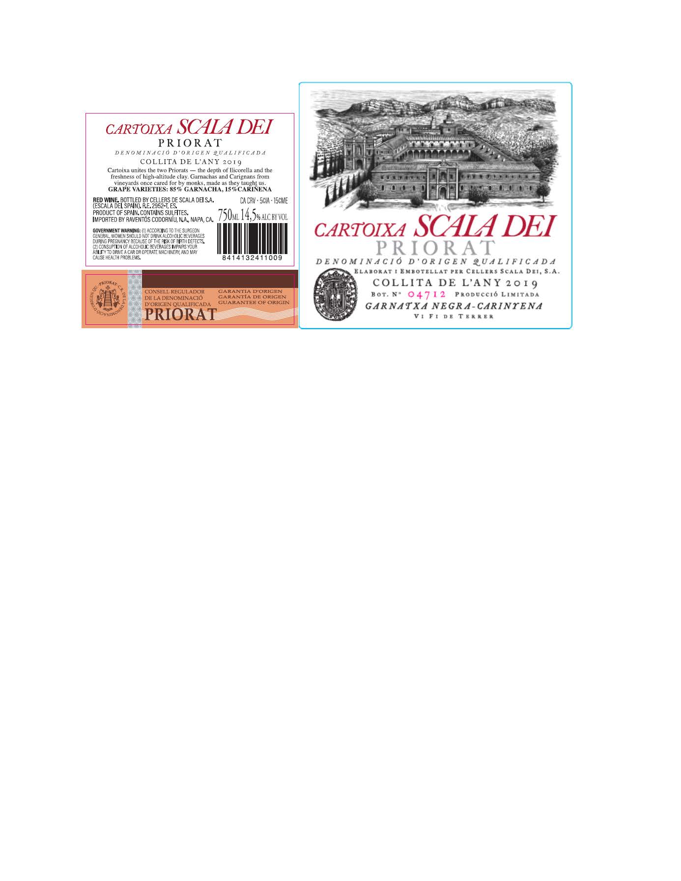 TABC label artwork for Scala Dei Cartoixa