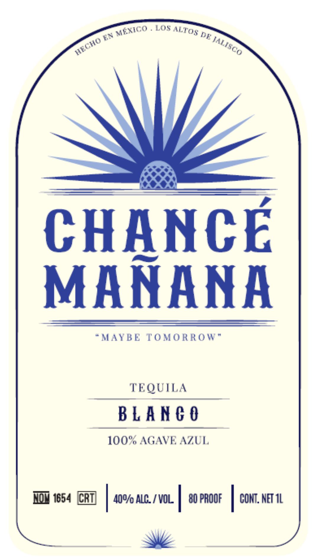 TABC label artwork for Chance Manana Tequila Blanco
