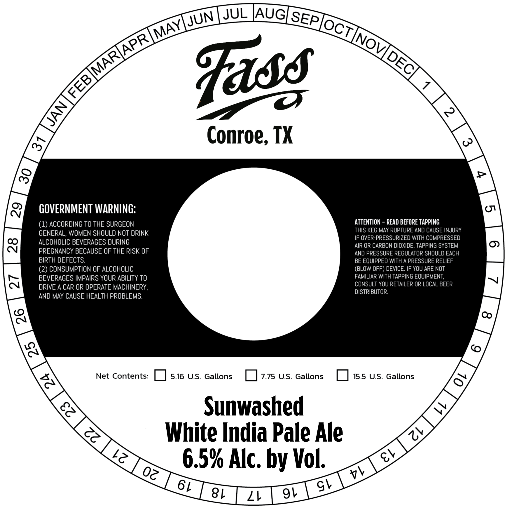 TABC label artwork for Sunwashed