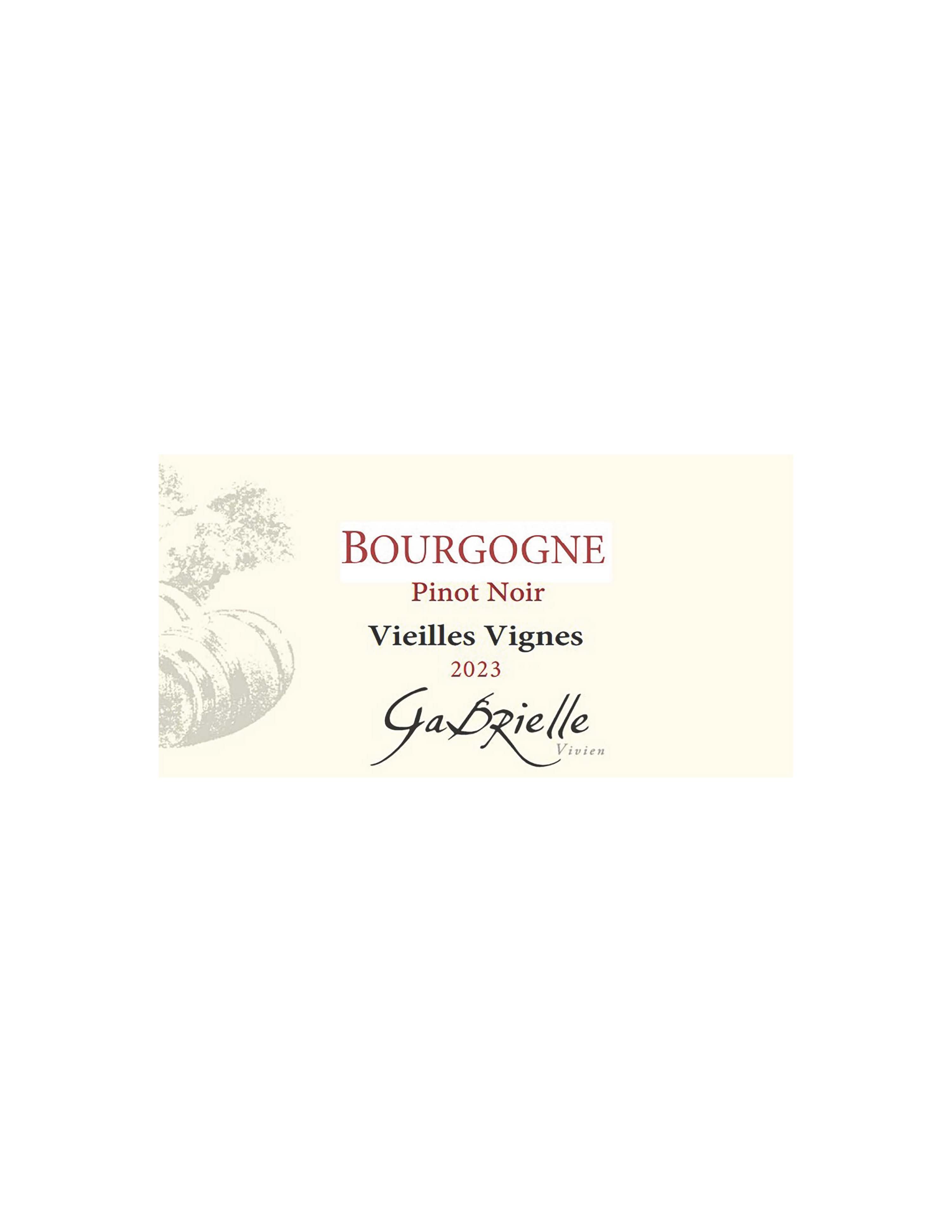 TABC label artwork for Gabrielle Vivien Pinot Noir