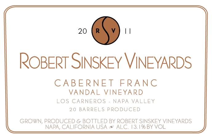 TABC label artwork for Robert Sinskey Vineyards Cabernet Franc