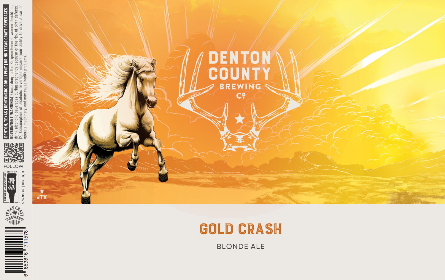 TABC label artwork for Gold Crash
