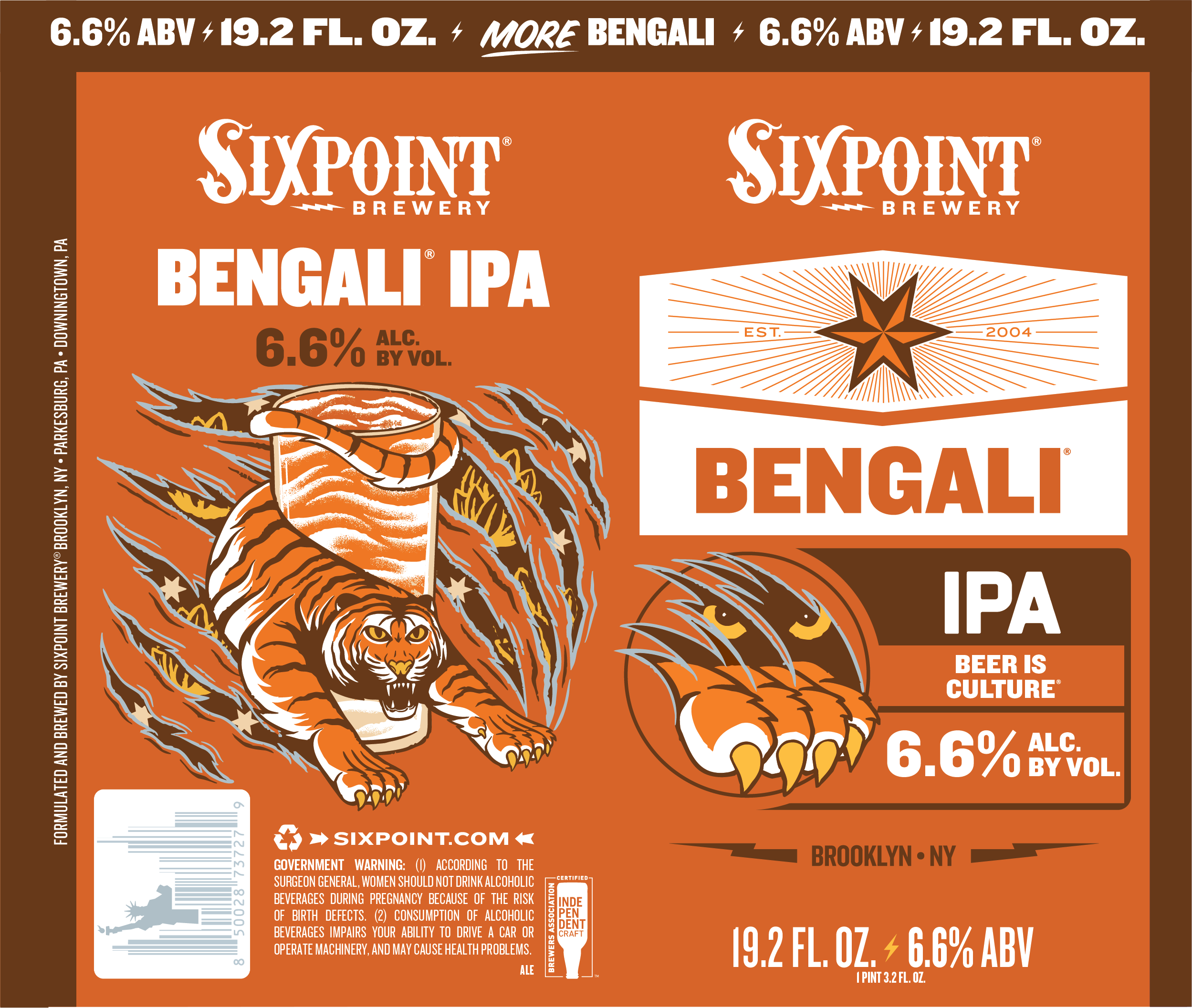 TABC label artwork for SIXPOINT BENGALI CAN