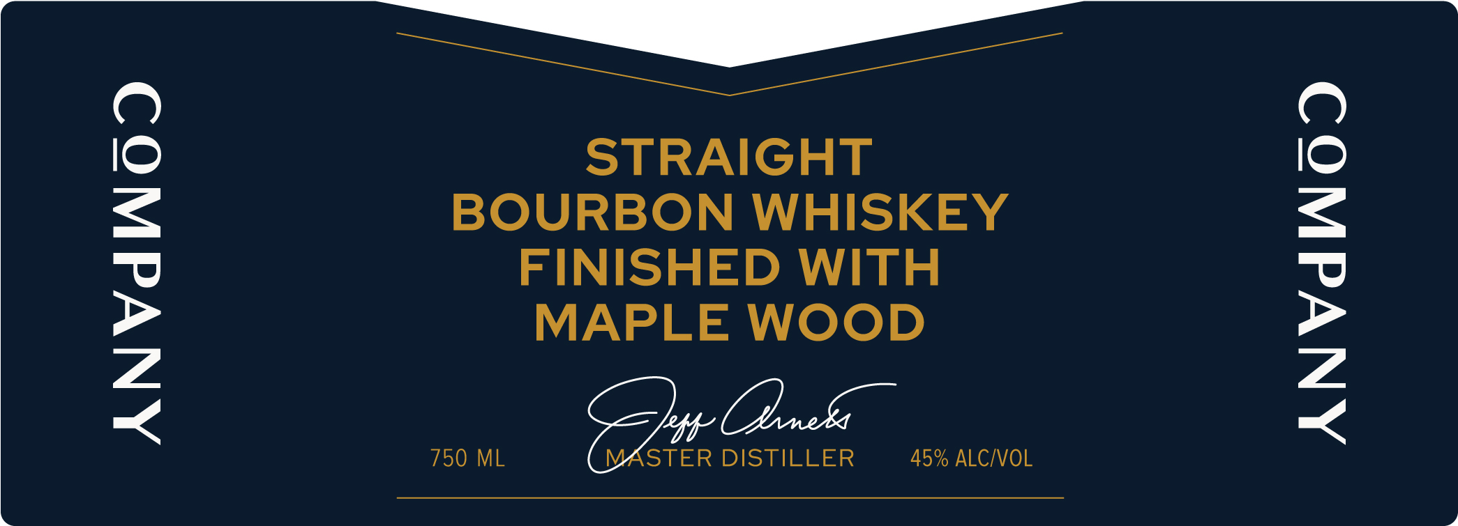 TABC label artwork for Company Straight Bourbon Whiskey Finished With Maple Wood Four Grain