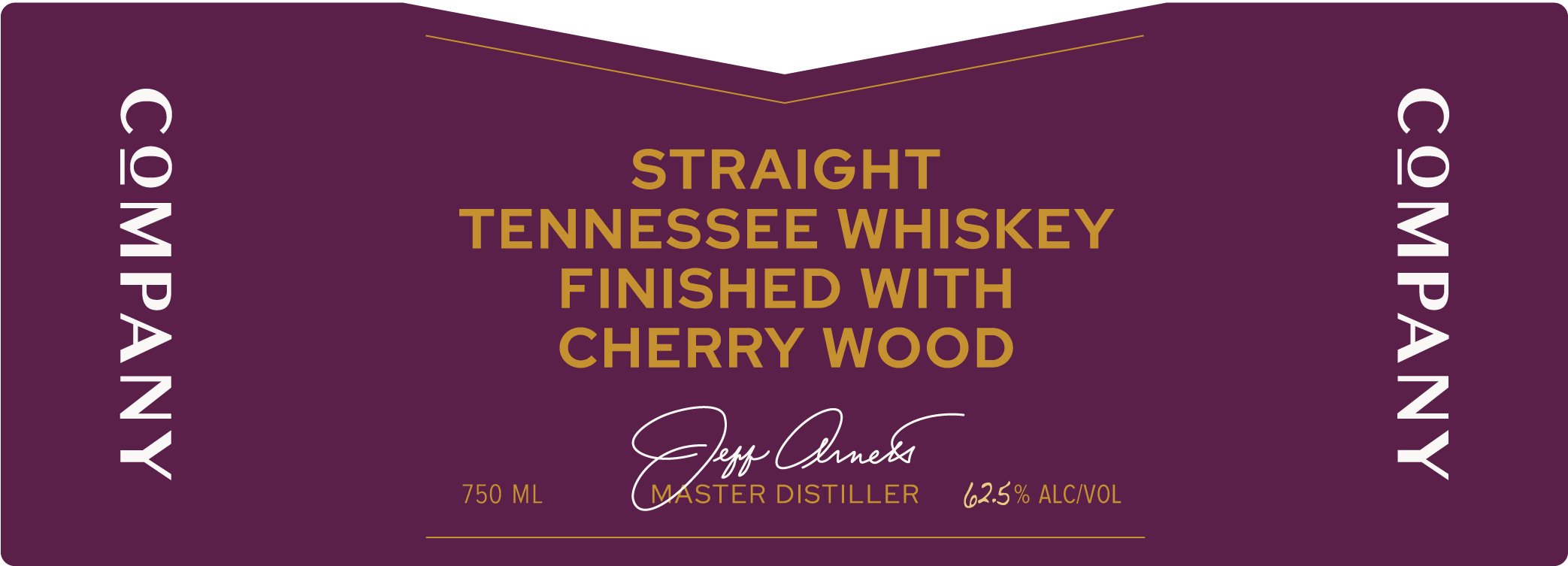 TABC label artwork for Company Straight Tennessee Whiskey Finished With Cherry Wood Single Barrel