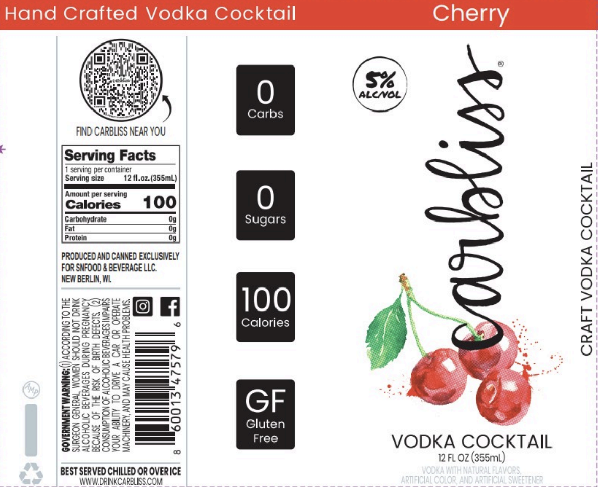 TABC label artwork for CARBLISS CHERRY