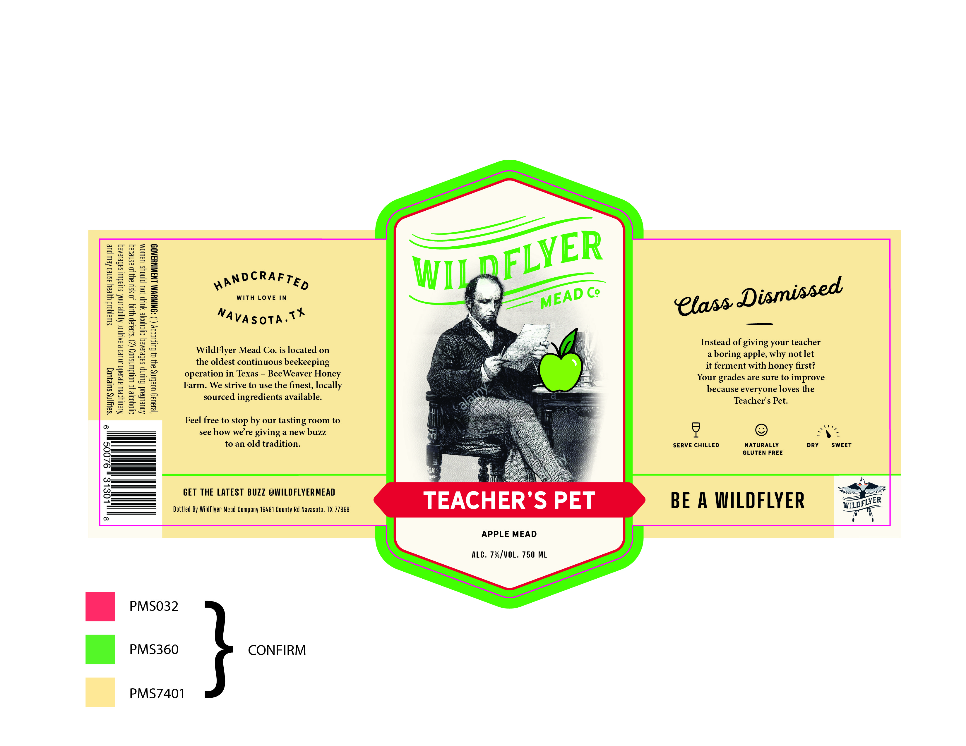 TABC label artwork for Teacher's Pet