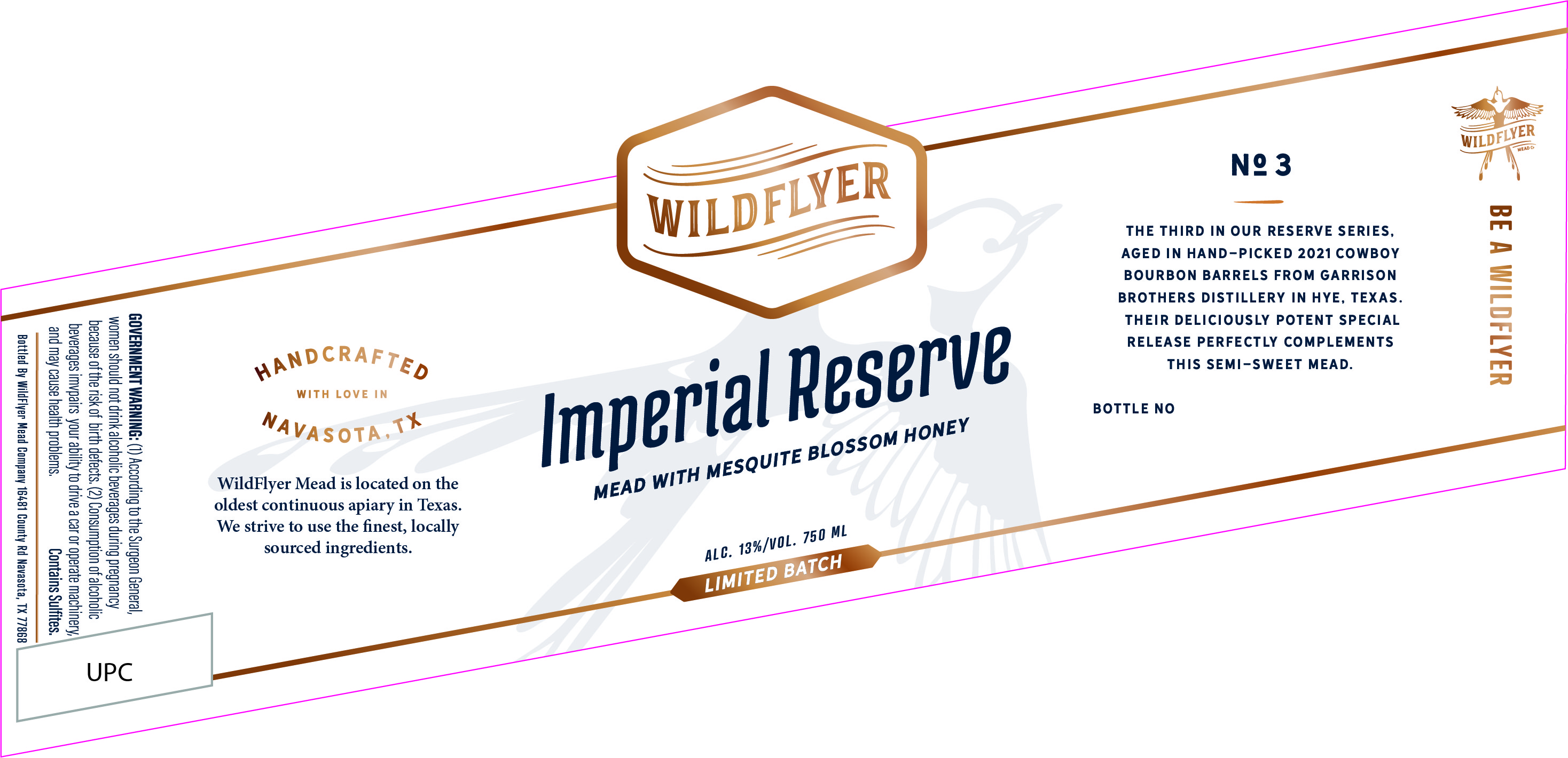 TABC label artwork for Imperial Reserve No. 3