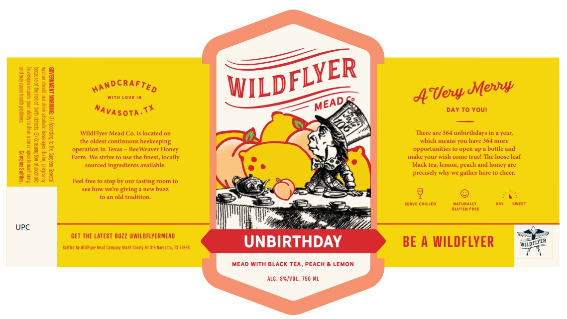 TABC label artwork for Unbirthday Peach