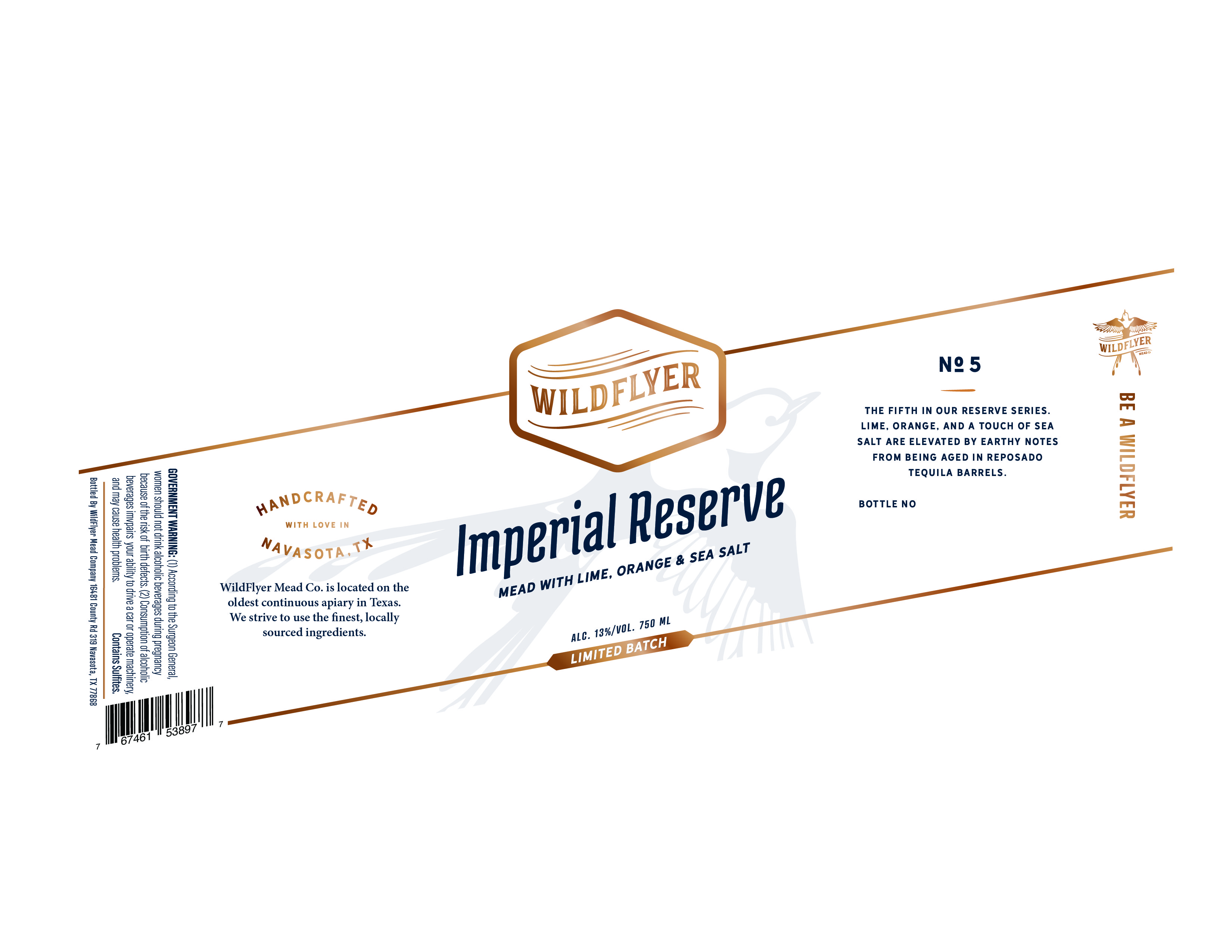 TABC label artwork for Imperial Reserve No. 5