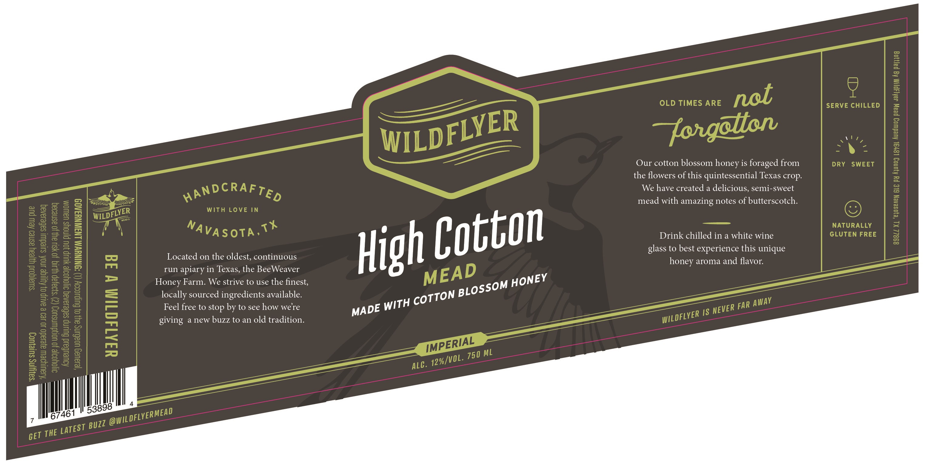 TABC label artwork for High Cotton