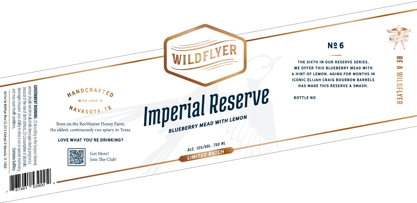 TABC label artwork for Imperial Reserve No. 6