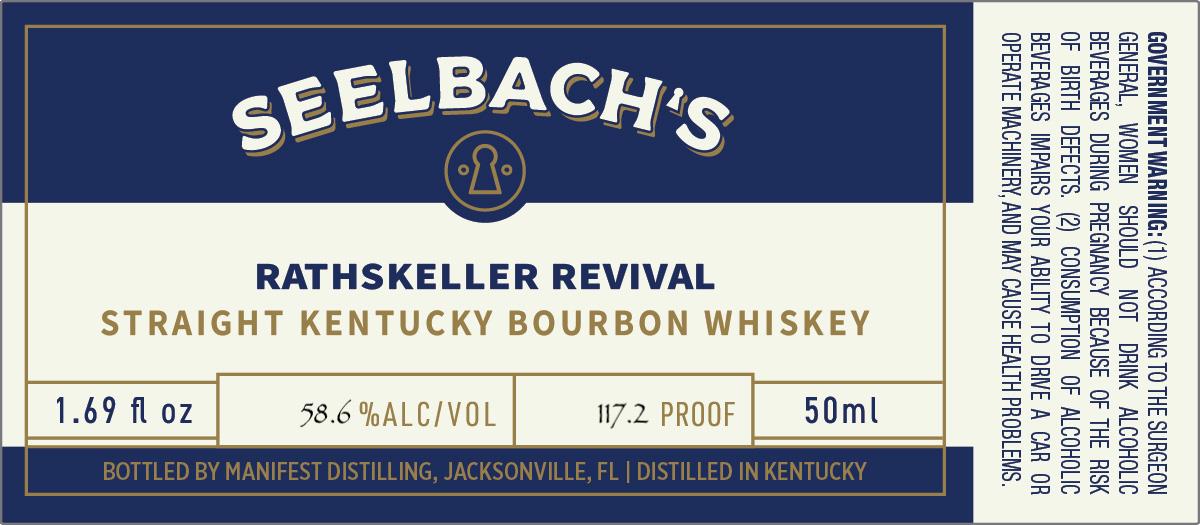 TABC label artwork for Seelbach's  Rathskeller Revival Kentucky Straight Bourbon