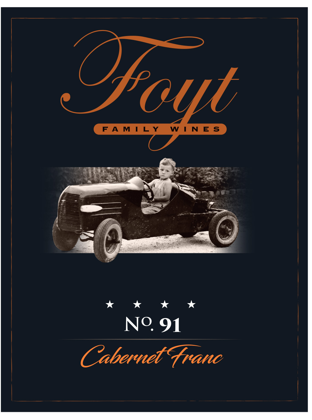 TABC label artwork for Foyt No. 91 Cabernet Franc