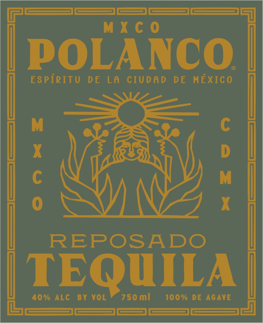 TABC label artwork for MXCO Polanco Tequila Reposado