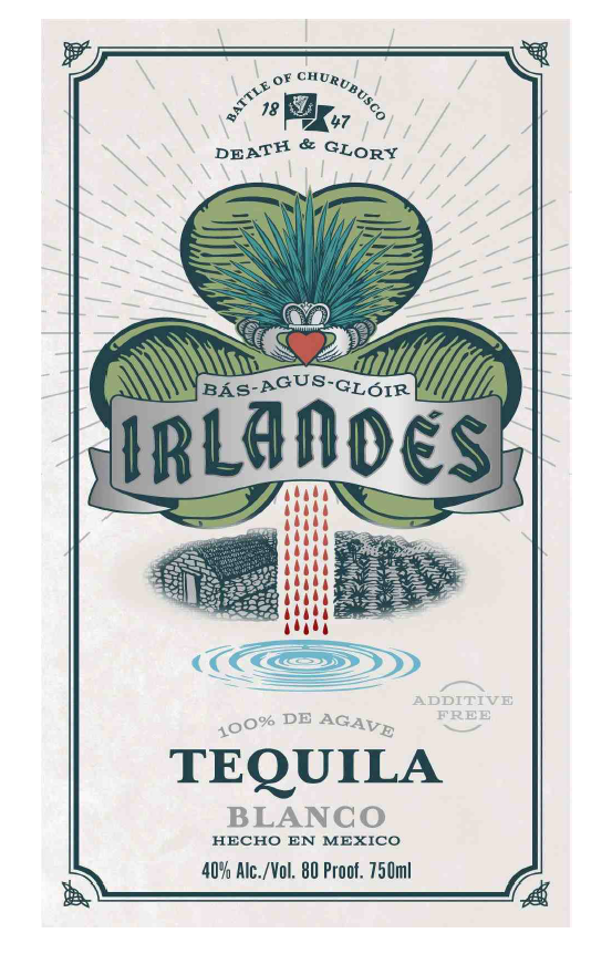 TABC label artwork for BAS-AGUS-GLOIR IRLANDES BLANCO TEQUILA