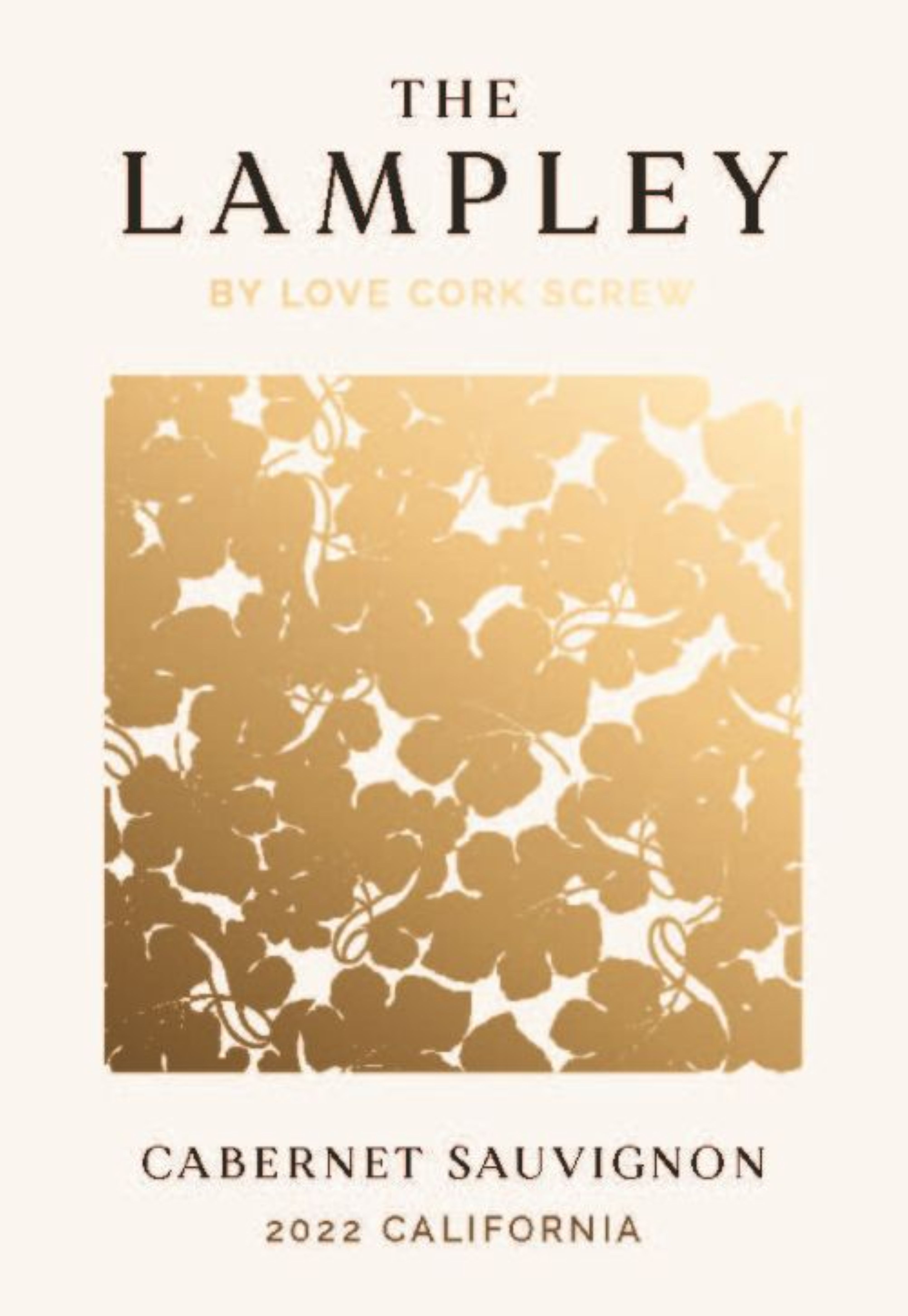TABC label artwork for Love Cork screw The Lampley Cabernet Sauvignon