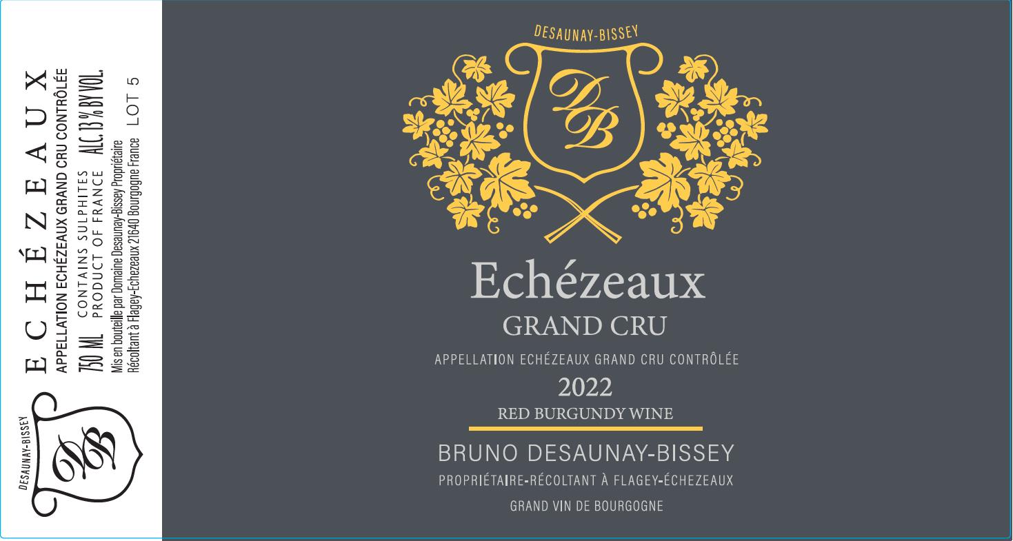 TABC label artwork for Bruno Desauney-Bissey Echezeaux Grand Cru
