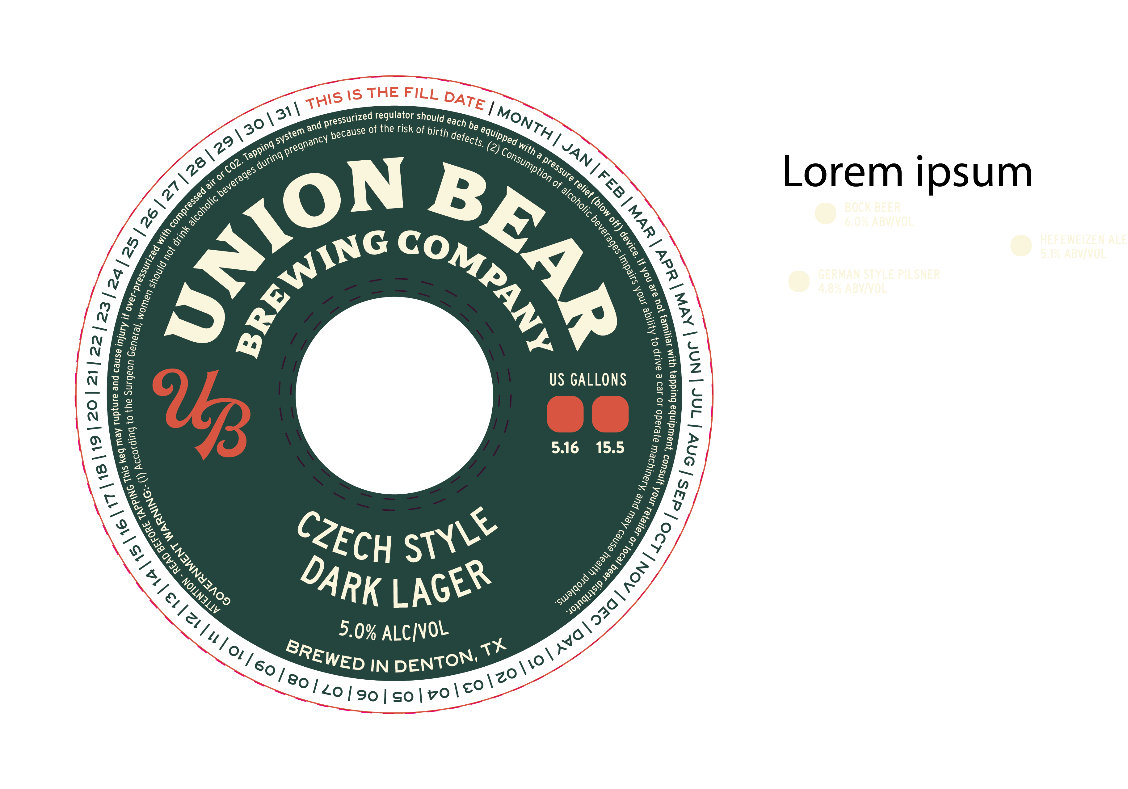 TABC label artwork for Czech Style Dark Lager