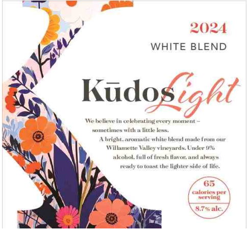 TABC label artwork for Kudos Light White Blend