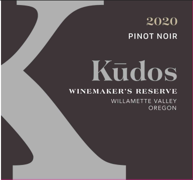 TABC label artwork for Kudos Winemakers Reserve Pinot Noir Yamhill Carlton