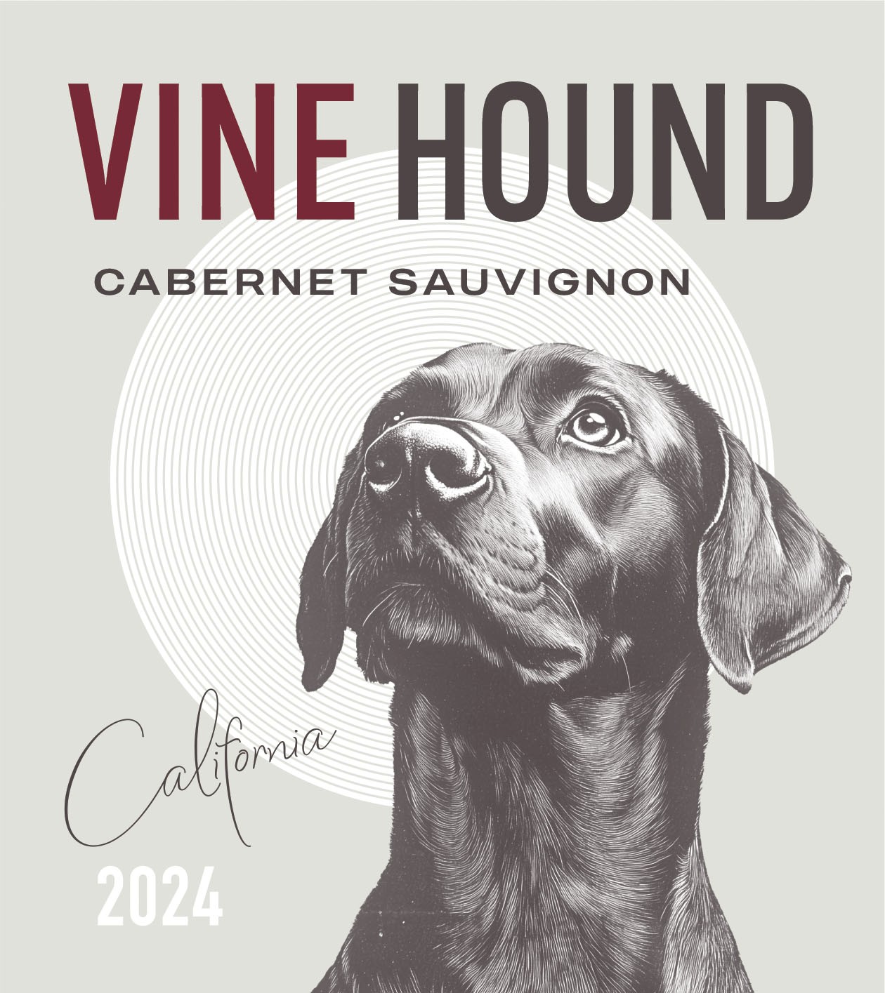 TABC label artwork for Vine Hound Cabernet Sauvignon 2024 California