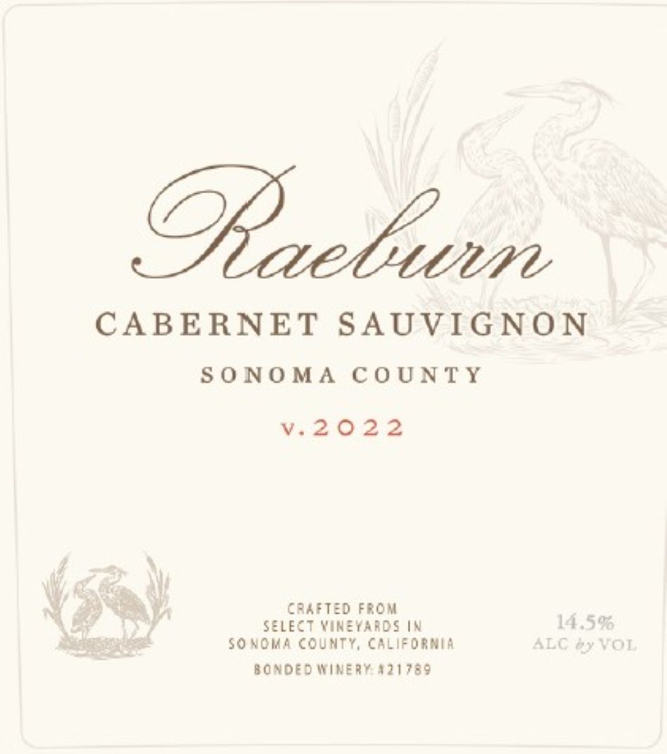 TABC label artwork for Raeburn Limited Release Cabernet Sauvignon