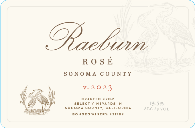 TABC label artwork for Raeburn Sonoma County Rose Wine