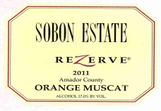 TABC label artwork for Sobon Estate Orange Muscat Rezerve