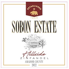 TABC label artwork for Sobon Estate Zinfandel Hillside