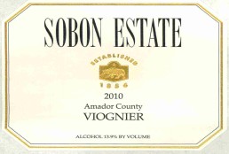 TABC label artwork for Sobon Estate Viognier