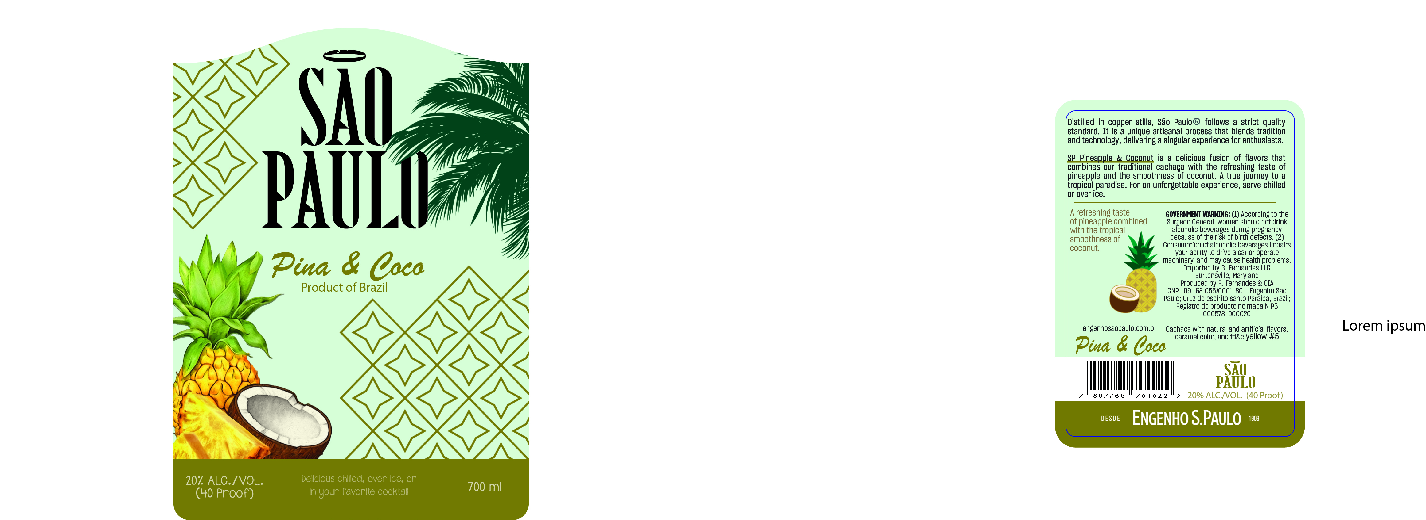 TABC label artwork for Sao Paulo Pina and Coco