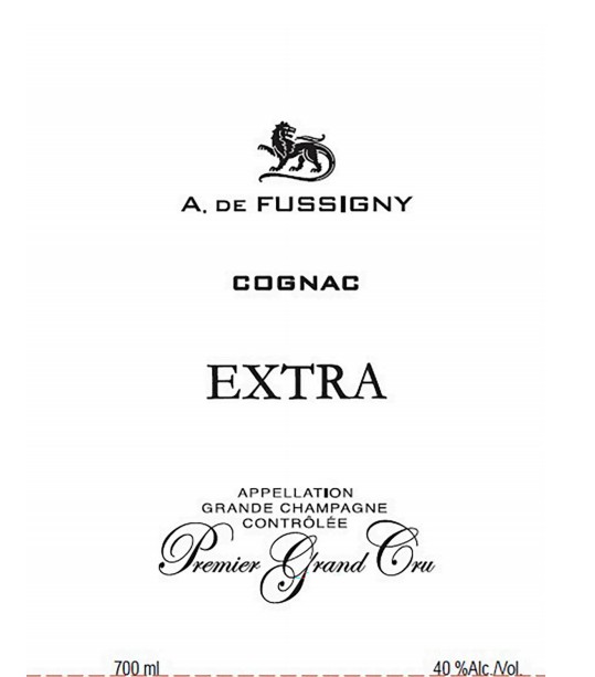 TABC label artwork for A DE FUSSIGNY EXTRA
