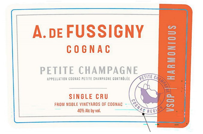 TABC label artwork for A DE FUSSIGNY PETITE CHAMPAGNE SINGLE CRU