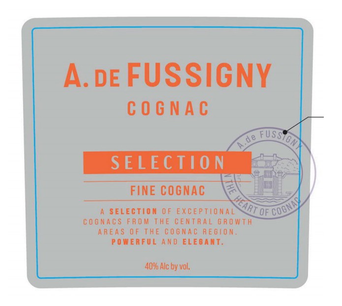 TABC label artwork for A DE FUSSIGNY SELECTION