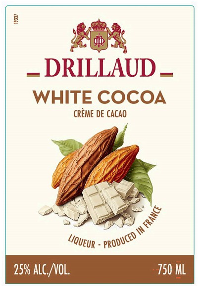 TABC label artwork for DRILLAUD CREME DE CACAO BLANC