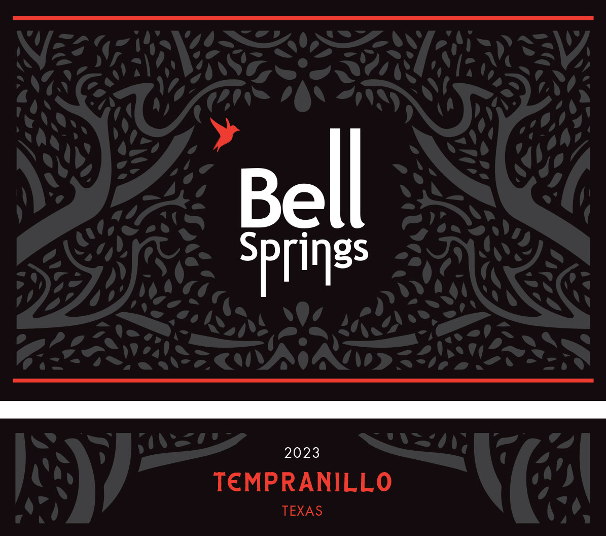 TABC label artwork for Bell Springs 2023 Tempranillo