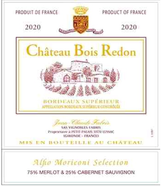 TABC label artwork for Chateau Bois Redon Bordeaux Superieur