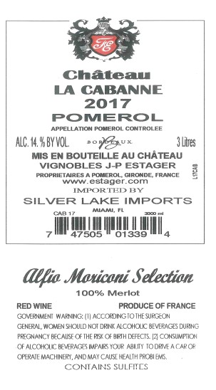 TABC label artwork for Chateau La Cabanne Pomerol
