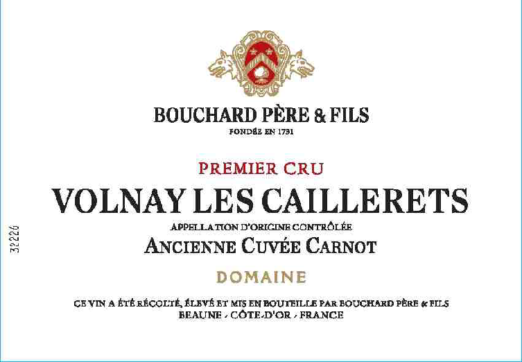 TABC label artwork for Bouchard Pere & Fils Les Caillerets Volnay Premier Cru