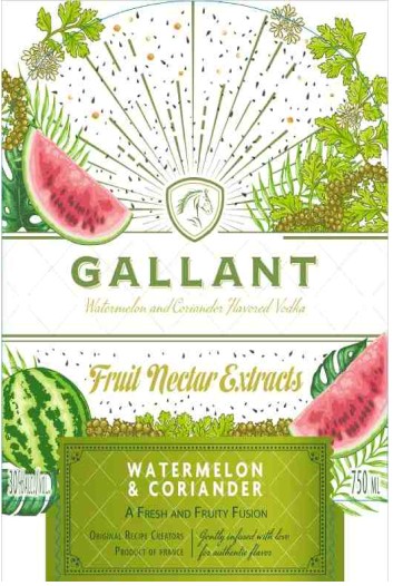 TABC label artwork for Gallant Watermelon & Coriander