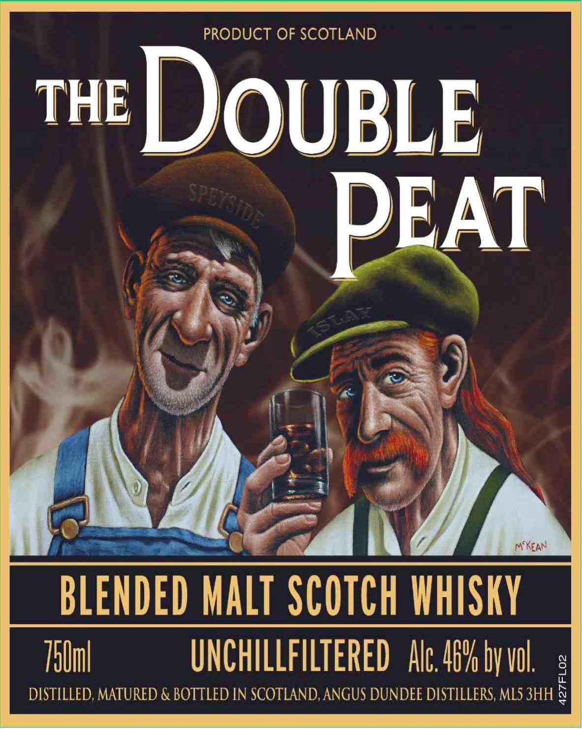 TABC label artwork for The Double Peat Malt Scotch Whisky