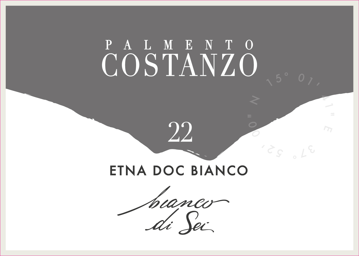 TABC label artwork for PALMENTO COSTANZO ETNA DOC BIANCO