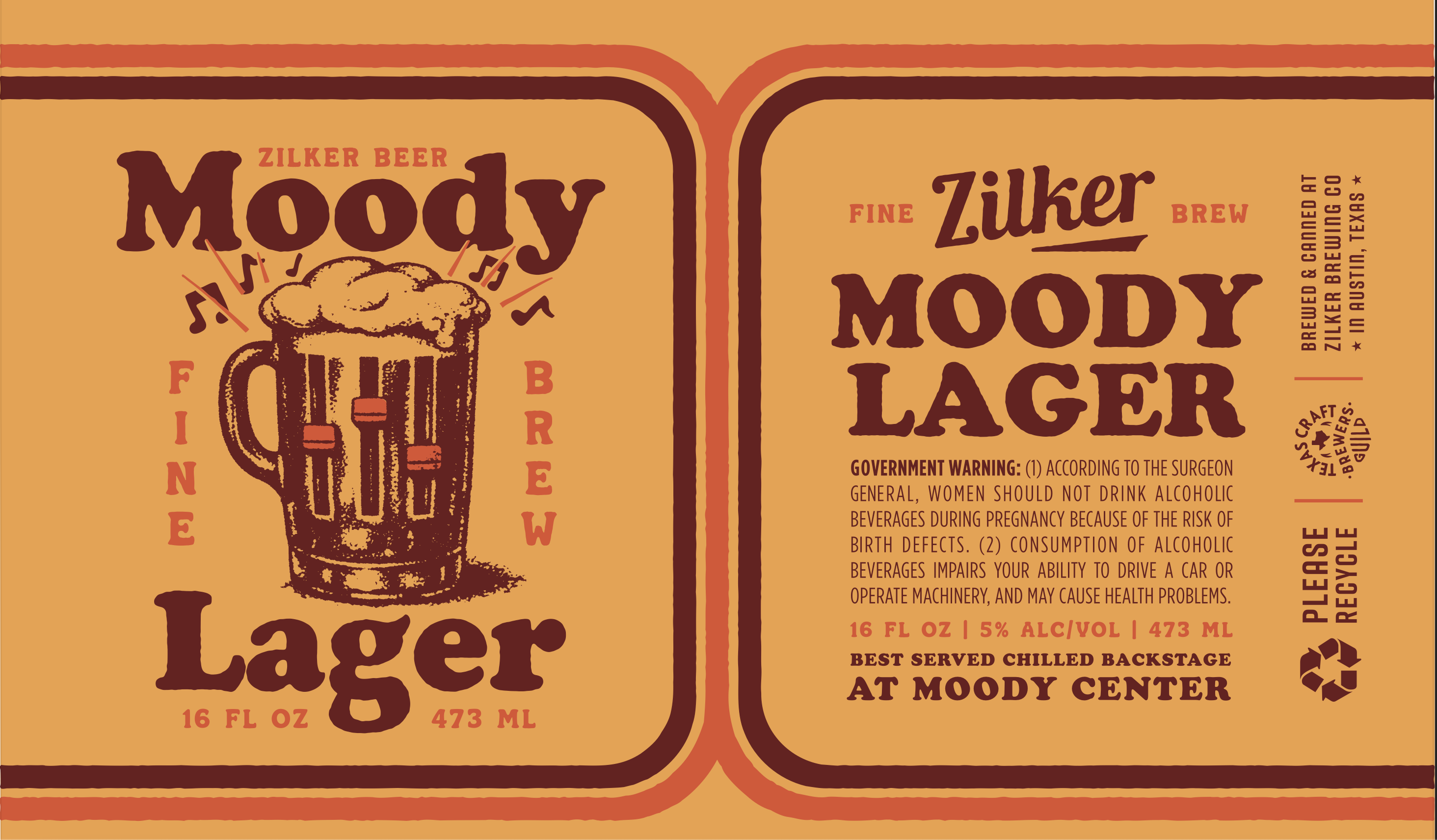 TABC label artwork for Moody Lager