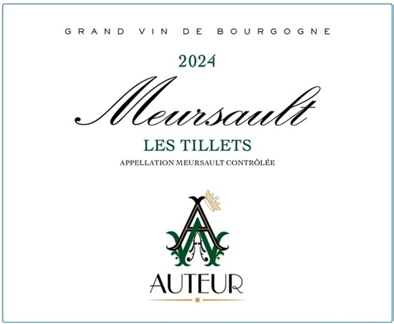 TABC label artwork for AUTEUR WINES LES TILLETS
