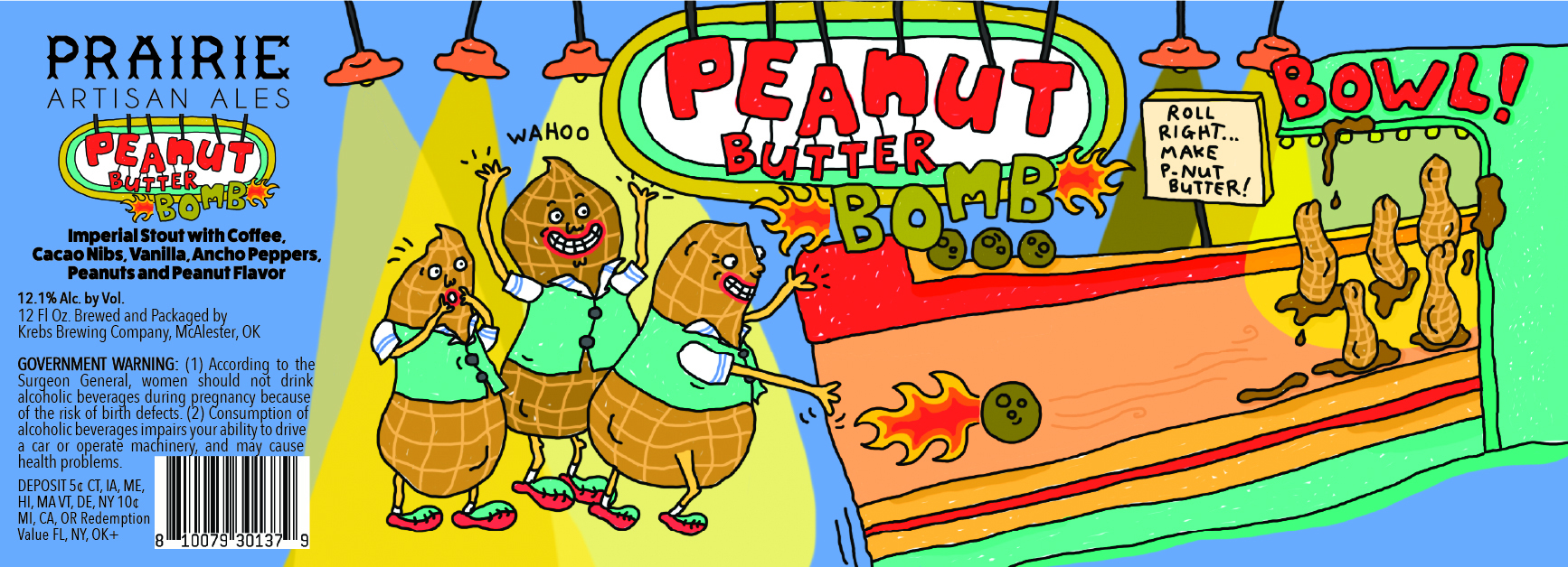 TABC label artwork for Prairie Artisan Ales Peanut Butter Bomb