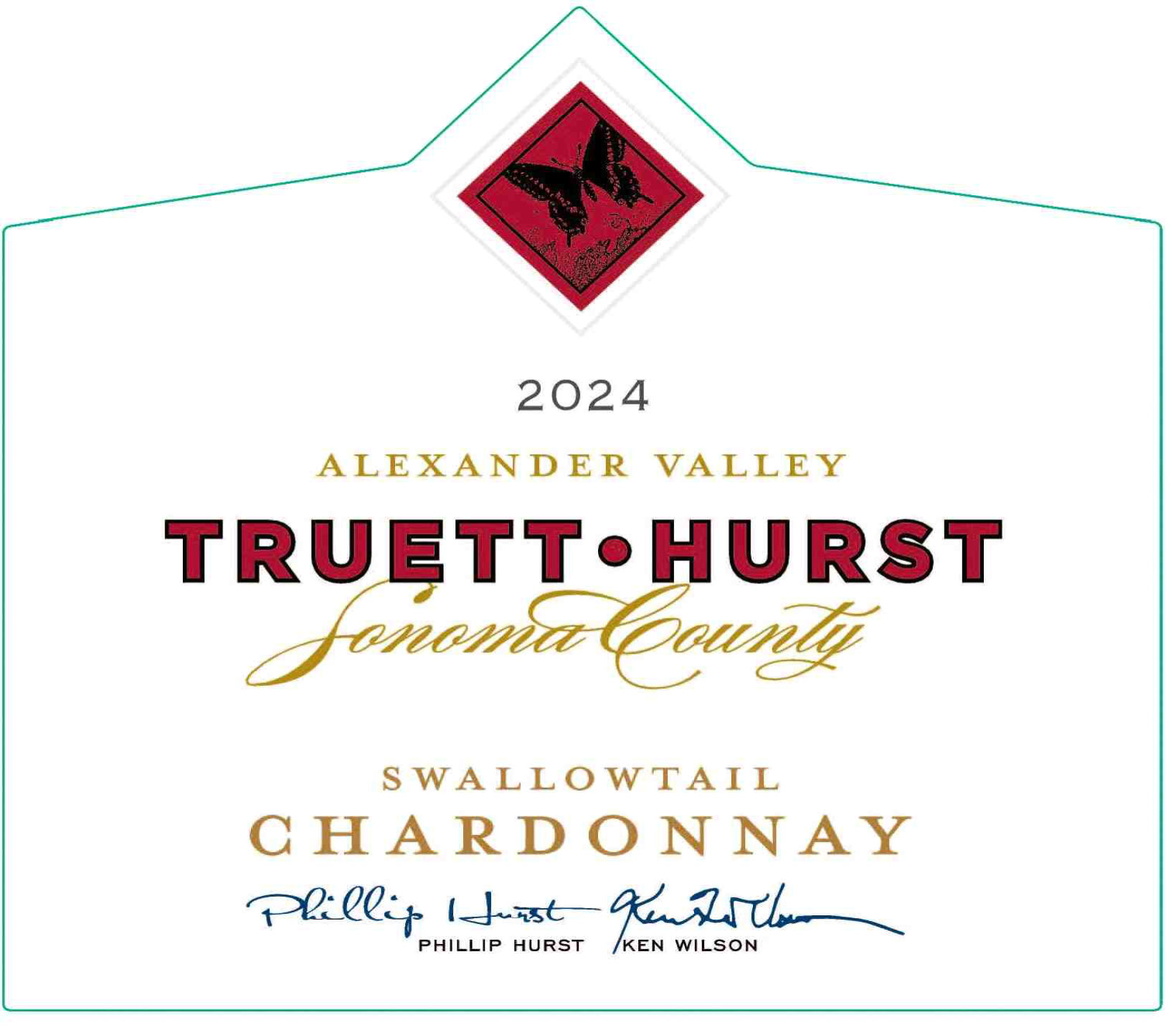 TABC label artwork for Truett Hurst Chard Swallowtail