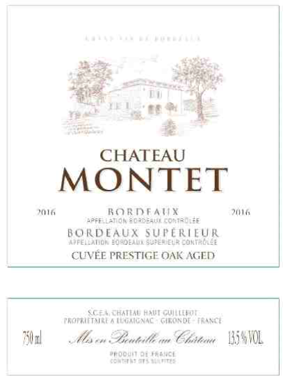 TABC label artwork for Chateau Montet Bord Superior Oak
