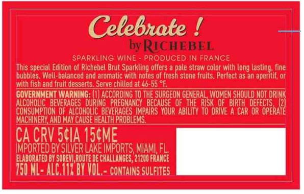 TABC label artwork for Richebel Brut Sparkling Celebrate